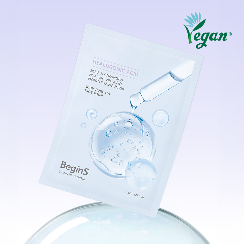 BeginS by JUNGSAEMMOOL Blue Hydrangea Hyaluronic Acid Moisturizing Mask(5P)