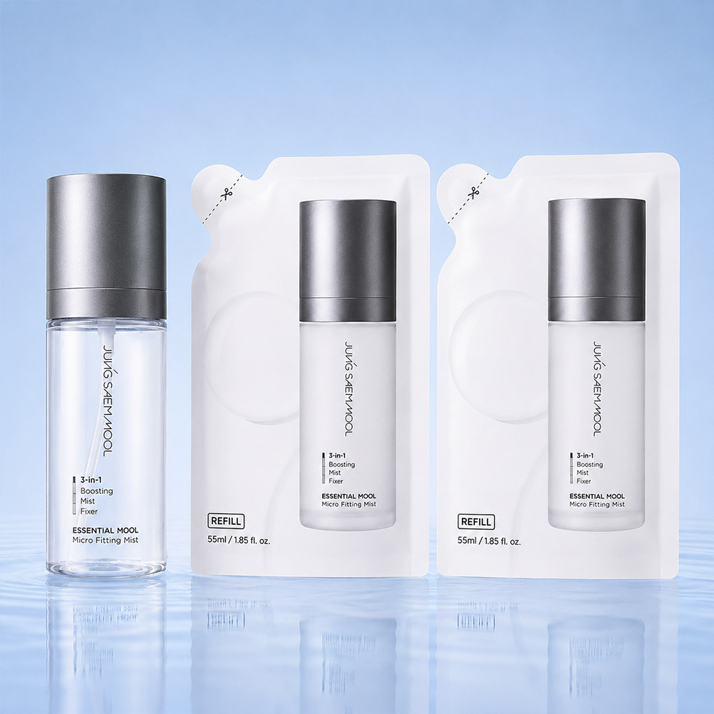 정샘물 에센셜 물 마이크로 피팅 미스트 55ml 리필 듀오 세트